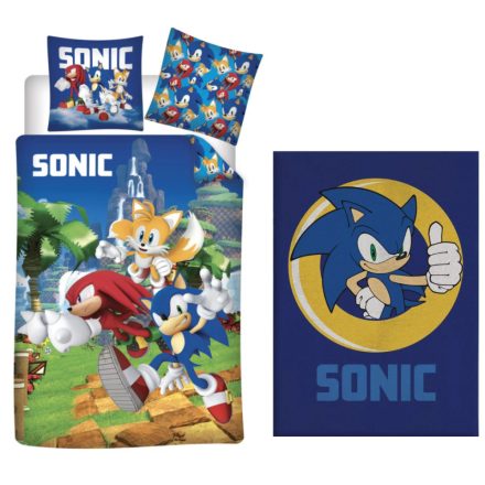 Sonic a sündisznó Gyerek ágyneműhuzat és polár takaró szett