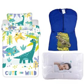 Dinoszaurusz Cute & Wild ovis ágynemű szett ovizsákkal