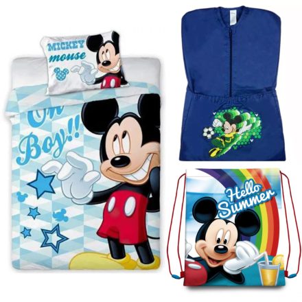 Disney Mickey ágyneműhuzat oviszsákkal és tornazsákkal