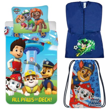 Mancs Őrjárat Paws on Deck ágyneműhuzat oviszsákkal és tornazsákkal