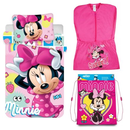 Disney Minnie ágyneműhuzat oviszsákkal és tornazsákkal