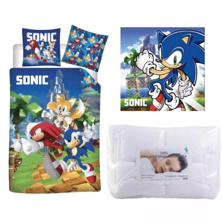Sonic a sündisznó ovis ágynemű szett kéztörlővel