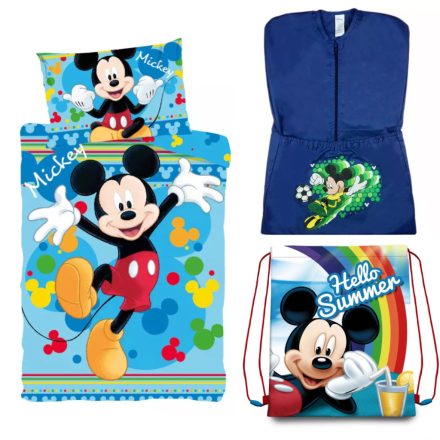 Disney Mickey Joyful ágyneműhuzat oviszsákkal és tornazsákkal