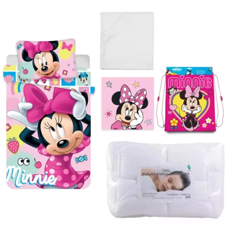 Disney Minnie Tidy ovis csomag lepedővel, tornazsákkal és kéztörlővel