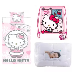 Hello Kitty Cozy Winter ovis ágynemű szett tornazsákkal