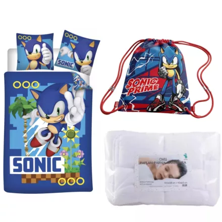 Sonic a sündisznó Turbo ovis ágynemű szett tornazsákkal