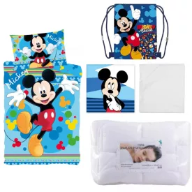  Disney Mickey Joyful ovis ágynemű szett lepedővel, kéztörlővel és tornazsákkal