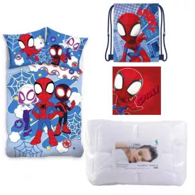   Pókember Spidey Light ovis ágynemű szett kéztörlővel és tornazsákkal