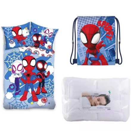 Pókember Spidey Light ovis ágynemű szett tornazsákkal