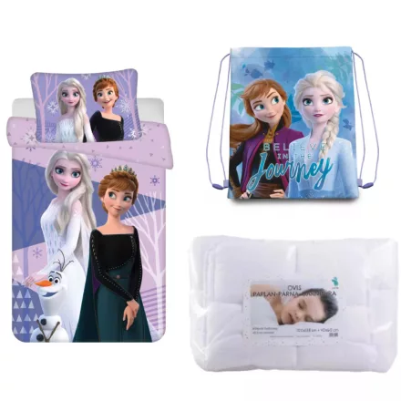 Disney Jégvarázs Purple ovis ágynemű szett tornazsákkal