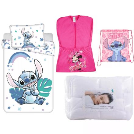 Disney Lilo és Stitch, A csillagkutya Rainbow ovis ágynemű oviszsákkal és kéztörlővel