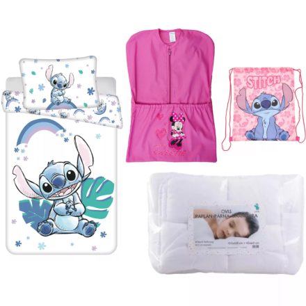 Disney Lilo és Stitch, A csillagkutya Rainbow ovis ágynemű oviszsákkal és kéztörlővel