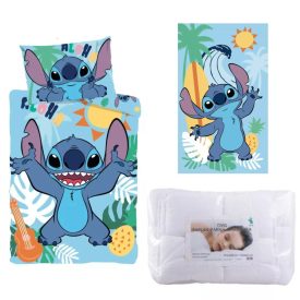   Disney Lilo és Stitch, A csillagkutya Tropical Paradise ovis ágynemű szett kéztörlővel