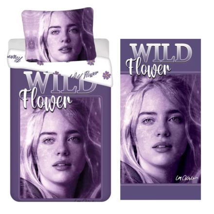 Billie Eilish Wild Flower ágyneműhuzat és törölköző szett
