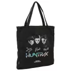 K-pop Démonvadászok Black cipzáras vászon válltáska, bevásárlótáska 38 cm