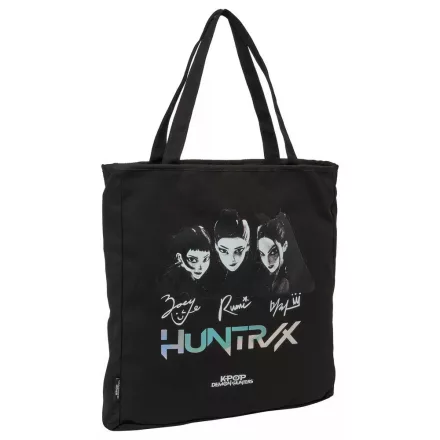 K-pop Démonvadászok Black cipzáras vászon válltáska, bevásárlótáska 38 cm