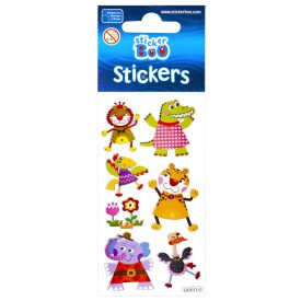 Állatos Lion matrica ezüst díszítéssel