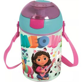   Gabi babaháza Wonderland műanyag szívószálas kulacs akasztóval 450 ml