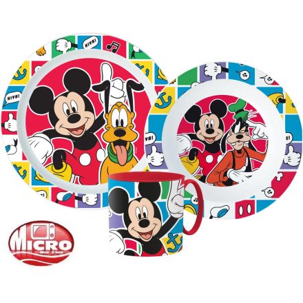 Disney Mickey Better Together étkészlet, micro műanyag szett