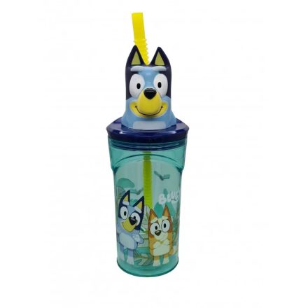 Bluey Splash 3D műanyag szívószálas pohár 360 ml
