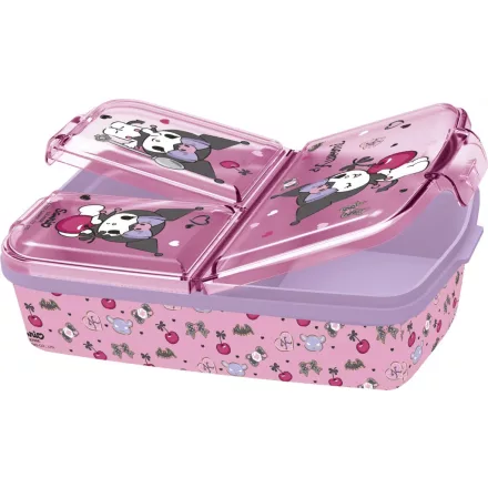 Hello Kitty Kuromi több rekeszes uzsonnás doboz, szendvicsdoboz