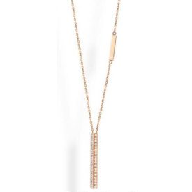 Victoria Fehér köves rose gold színű nyaklánc