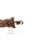 Victoria Rózsaszín gyöngyös rose gold színű karkötő