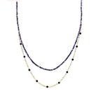 Victoria Rose gold színű kék gyöngyös nyaklánc