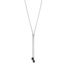 Victoria Ezüst színű fekete, fehér köves nyaklánc