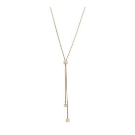 Victoria Rose gold színű fehér köves kocka nyaklánc