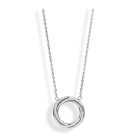 Victoria Ezüst színű fehér köves csavar nyaklánc