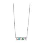 Victoria Ezüst színű színes köves Lucky nyaklánc