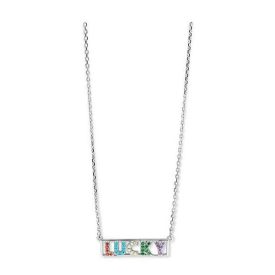 Victoria Ezüst színű színes köves Lucky nyaklánc