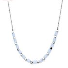 Victoria Ezüst színű kék gyöngyös nyaklánc