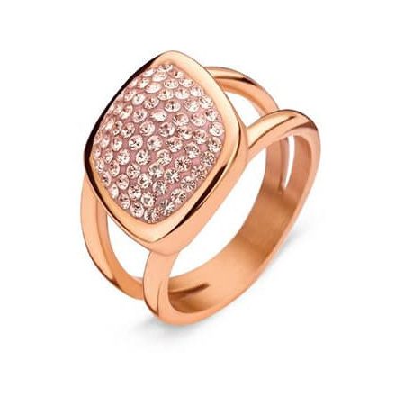 Victoria Rose gold színű rózsaszín köves gyűrű