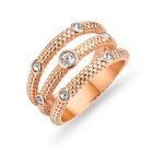 Victoria Rose gold színű fehér köves gyűrű