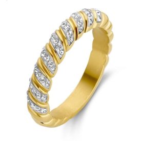 Victoria Arany színű fehér köves gyűrű