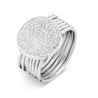 Victoria Ezüst színű fehér köves gyűrű