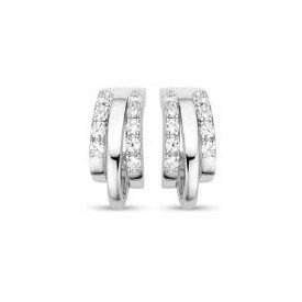 Victoria Ezüst színű fehér köves fülbevaló