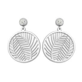 Victoria Ezüst színű levél mintás fülbevaló