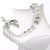 Victoria Ezüst színű fehér gyöngyös nyaklánc