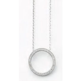 Victoria Ezüst színű fehér köves nyaklánc