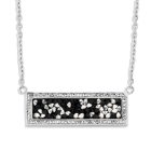 Victoria Ezüst színű fekete, fehér köves nyaklánc