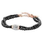 Victoria Fehér köves fekete gyöngyös karkötő