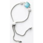 Victoria Ezüst színű kék, fehér köves karkötő