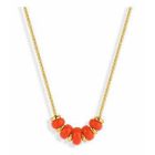 Victoria Arany színű piros gyöngyös nyaklánc