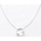 Victoria Ezüst színű fehér gyöngyös nyaklánc