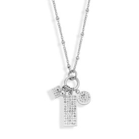 Victoria Ezüst színű fehér köves nyaklánc