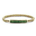 Victoria Arany színű zöld mintás karkötő