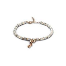 Victoria Rose gold színű fehér gyöngyös karkötő